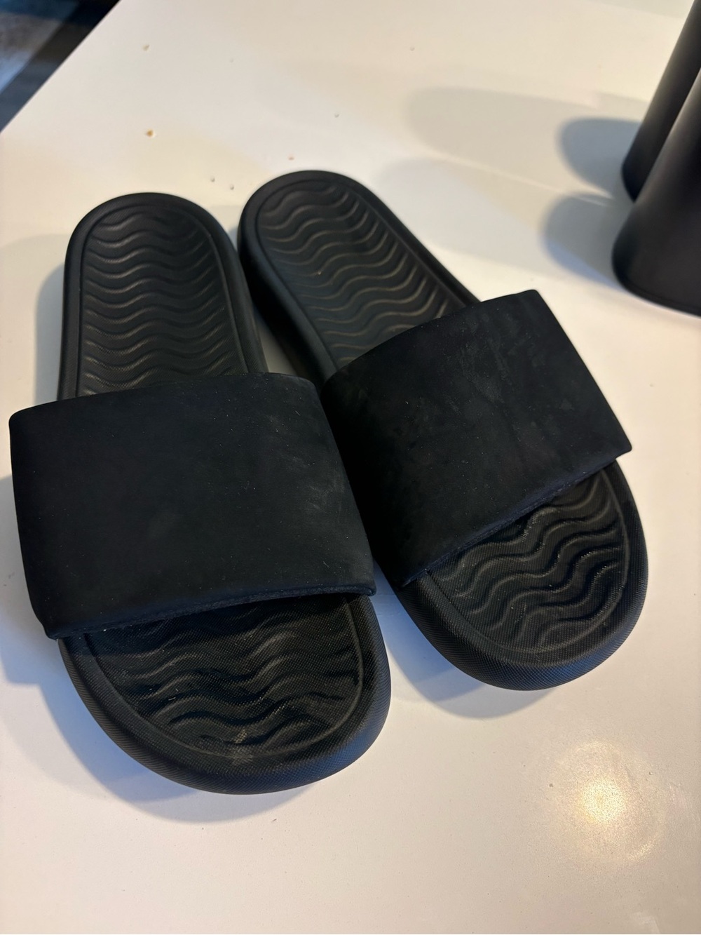 Men's Black Slide Sandals - Comfortable Everyday Slip-Ons